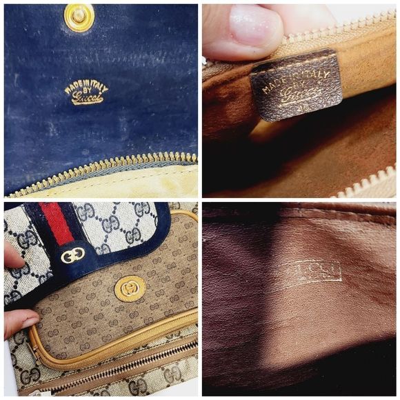 2 Authentic Vintage gucci 80s rare pouches bags clutches pieces - Picture 8 of 16